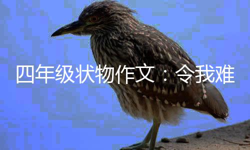 物作文的小鸭难忘级状令我四年